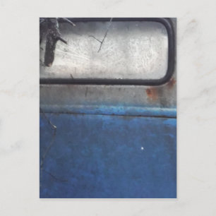 Cartão Postal Bight Blue and white vintage truck