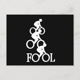 Cartão Postal Bike Fool - Presente do ventilador do ciclista
