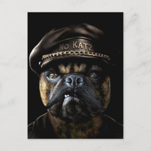 Cartão Postal Biker Pug
