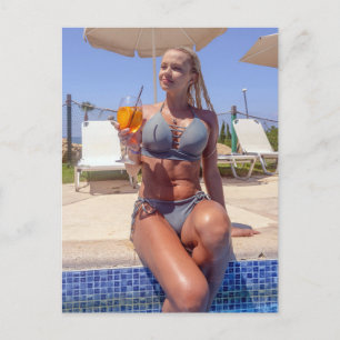 Cartão postal Bikini Modelo de Foto