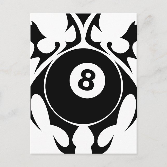 Cartão Postal bilhar, tribal. (Frente)