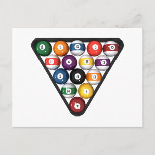 Cartão Postal Bilhares / Bolas de Piscina