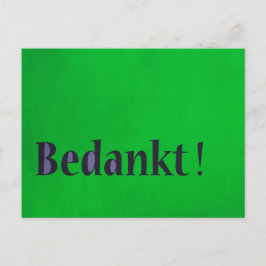 Cartão Postal Bilhete de Agradecimento Holandês