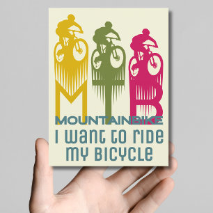 Cartão Postal Bilhete de bicicleta Montanhbike MTB — Cartão-post