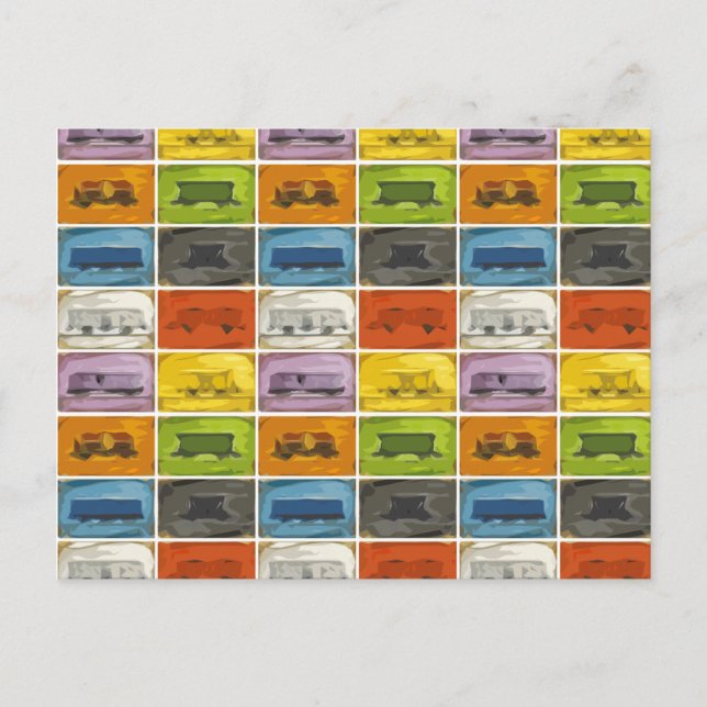 Cartão Postal Bilhete para Corrida: Os Trens (Frente)