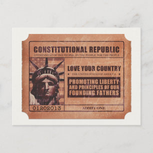 Cartão Postal Bilhete Político