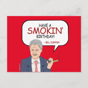 Cartão Postal Bill Clinton Greeting - Tenha um aniversário de fu