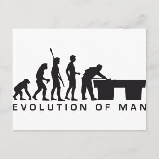 Cartão Postal billard da evolução