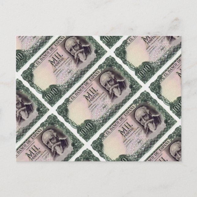 Cartão Postal Billete 1.000 Ptas. (Frente)