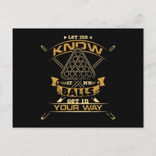 Cartão Postal Billiard Balls