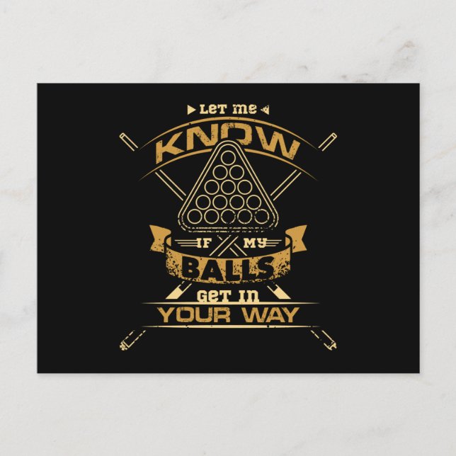 Cartão Postal Billiard Balls (Frente)