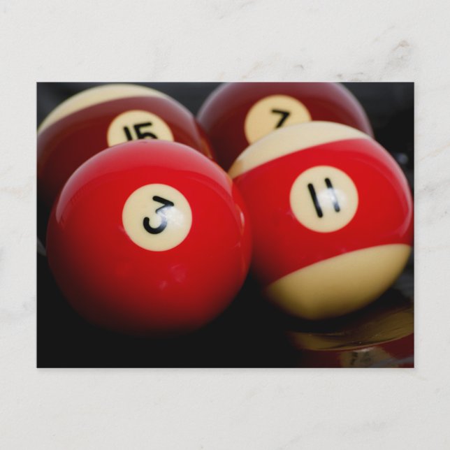Cartão Postal Billiard Balls (Frente)