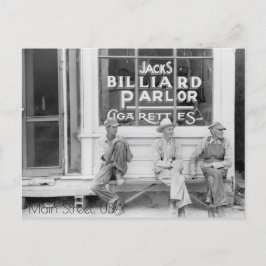 Cartão Postal Billiard Parlor Na Rua Principal