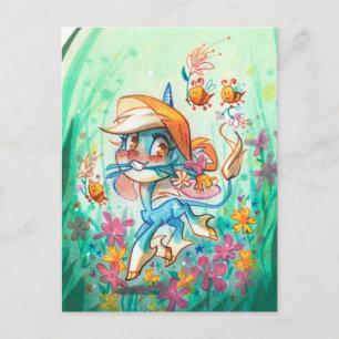 Cartão Postal Billie e as abelhas