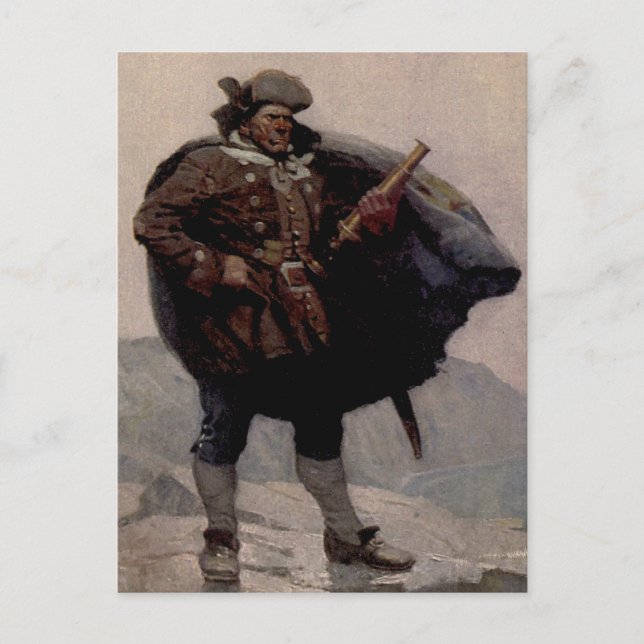 Cartão Postal “Billy Bones” Pintura Pirata por NC Wyeth (Frente)