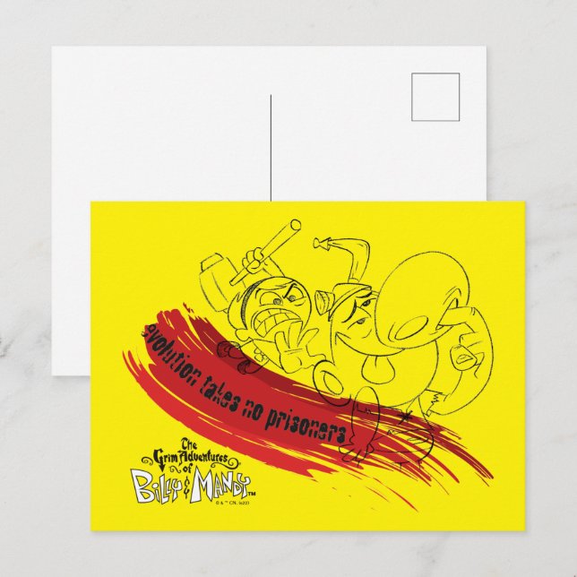 Cartão Postal Billy & Mandy - A evolução não leva prisioneiros (Frente/Verso)