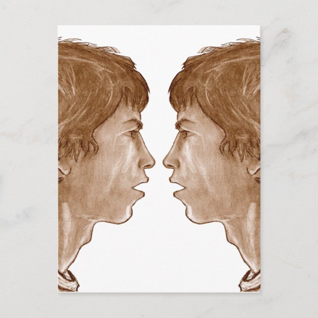 Cartão Postal Billy... Retrato de perfil duplo 2004 (Frente)