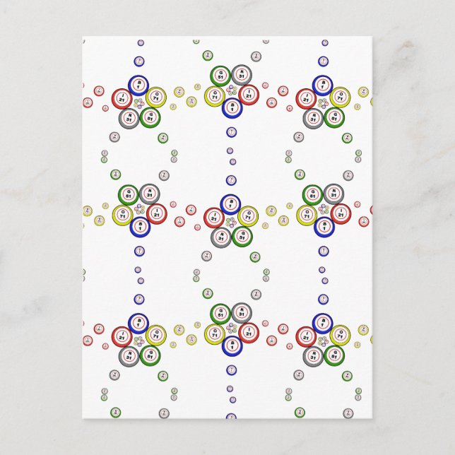 Cartão Postal Bingo Balls (Frente)