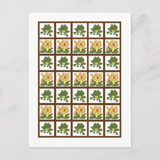 Cartão Postal Bingo Card Markers Jungle Babies (Frente)