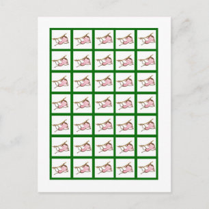 Cartão Postal Bingo Card Markers Macaco Swing Selgle Safari Zoo