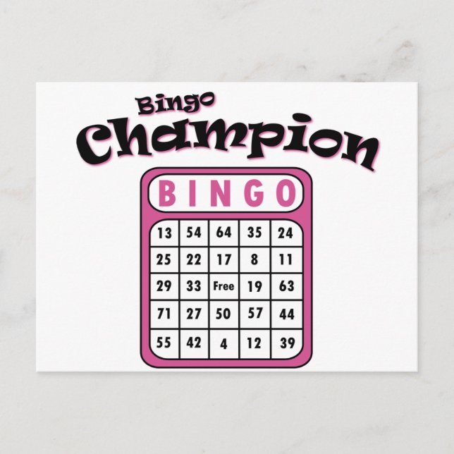 Cartão Postal Bingo Champion (Frente)