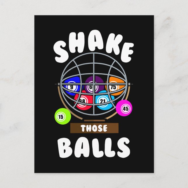 Cartão Postal Bingo Engraçado Piada de Jogo Bingo (Frente)