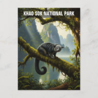 Binturong no Parque Nacional de Khao Sok, Tailândi