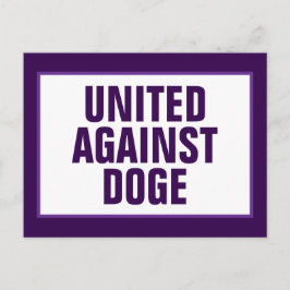 Cartão Postal Bipartisan United Against DOGE Anti-DOGE Purple