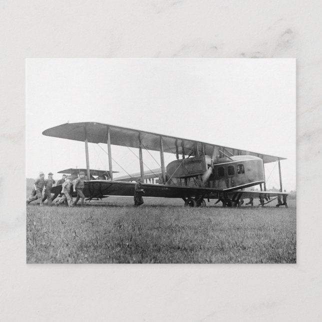 Cartão Postal Biplane Airliner, 1919 (Frente)