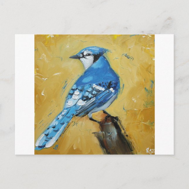 Cartão Postal Bird#39 bluejay (Frente)