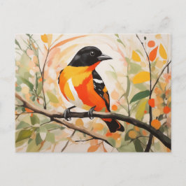 Cartão Postal Bird Baltimore Oriole, o pássaro da Natureza da pr