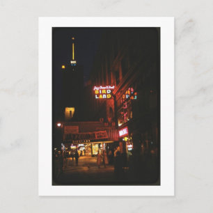 Cartão Postal Birdland Jazz Club Original, Nova Iorque Vintage