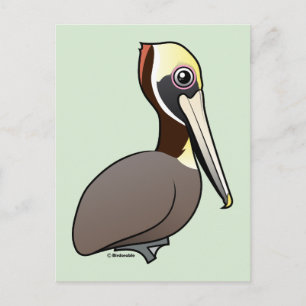 Cartão Postal Birdorable Brown Pelican