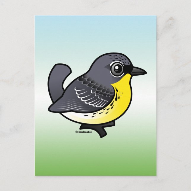 Cartão Postal Birdorable Kirtland's Warbler (Frente)