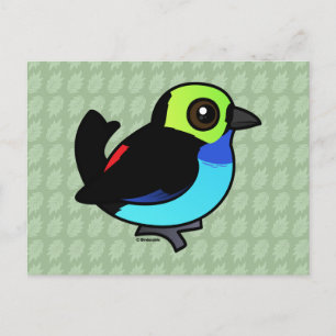 Cartão Postal Birdorable Paradise Tanager