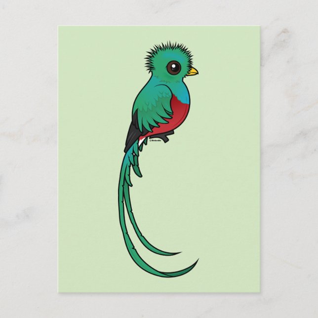 Cartão Postal Birdorable Resplendent Quetzal (Frente)