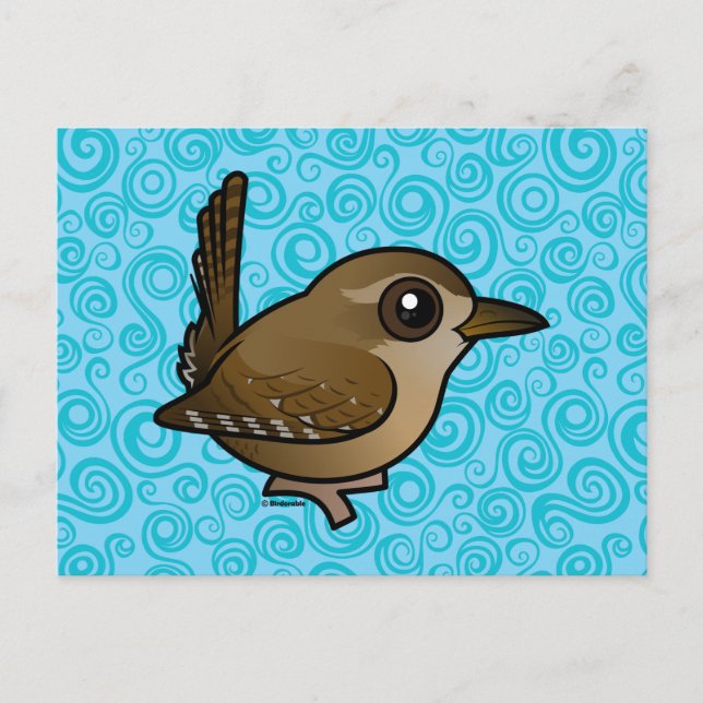 Cartão Postal Birdorable Winter Wren (Frente)