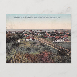 Cartão Postal Bird's Eye View, Keansburg, Nova Jersey, 1910