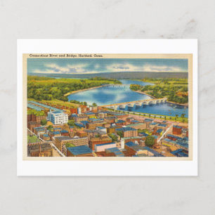 Cartão Postal Bird's-Eye View of Hartford, Connecticut, Vintage