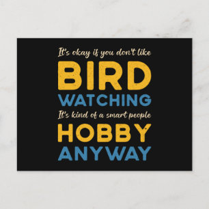 Cartão Postal Birdwatch Bird Assistindo Hobby De Qualquer Maneir