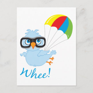 Cartão Postal Birdy Parachute