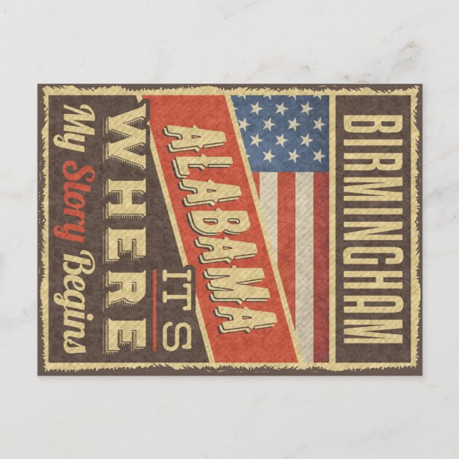Cartão Postal Birmingham Alabama (Frente)