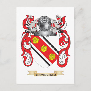 Cartão Postal Birmingham Casaco de Braços (Family Crest)