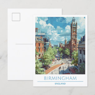 Cartão Postal Birmingham England Viagem
