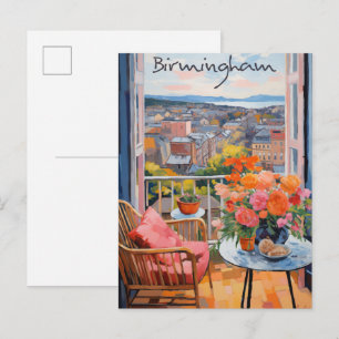 Cartão Postal Birmingham Reino Unido Viagem Cidade Estética