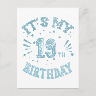 Cartão Postal birthday 19