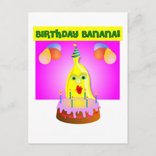 Cartão Postal Birthday Banana