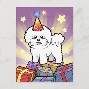 Cartão Postal Birthday Bichon Frise