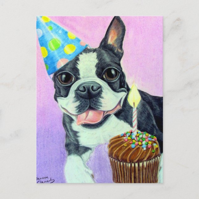 Cartão Postal Birthday Boston (Frente)