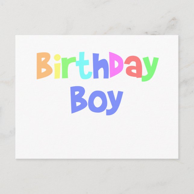 Cartão Postal Birthday Boy (Frente)
